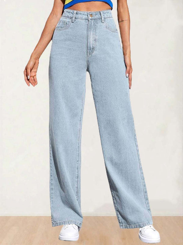 Women Straight Fit High-Rise Stretchable Jeans
