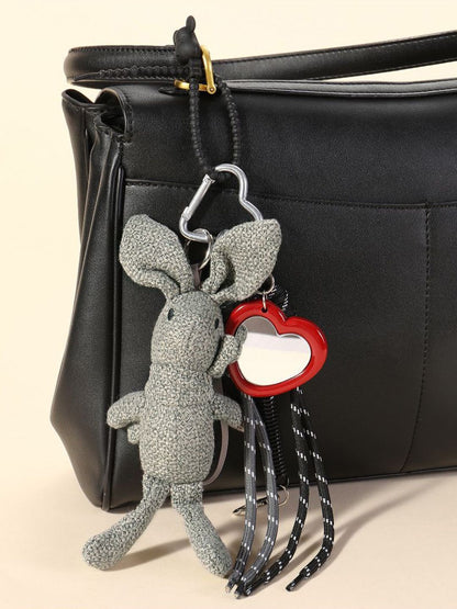 SALTY Croche Bunny & Heart Mirror Bag Charm