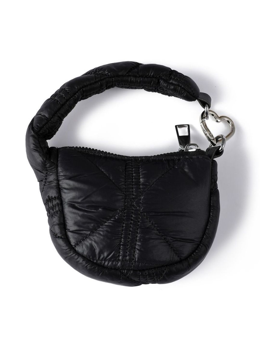 SALTY Black Mini Quilted Puff Bag Charm