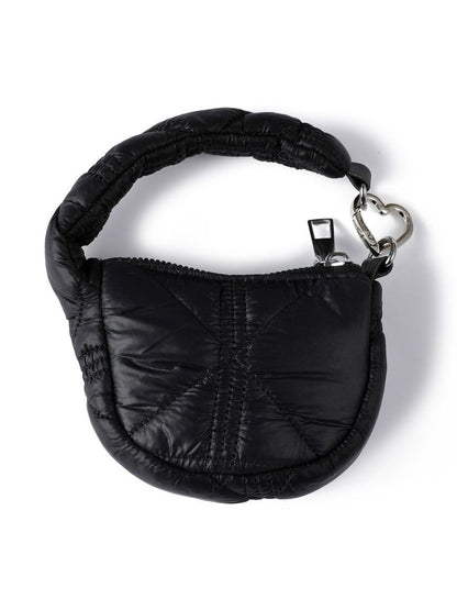 SALTY Black Mini Quilted Puff Bag Charm