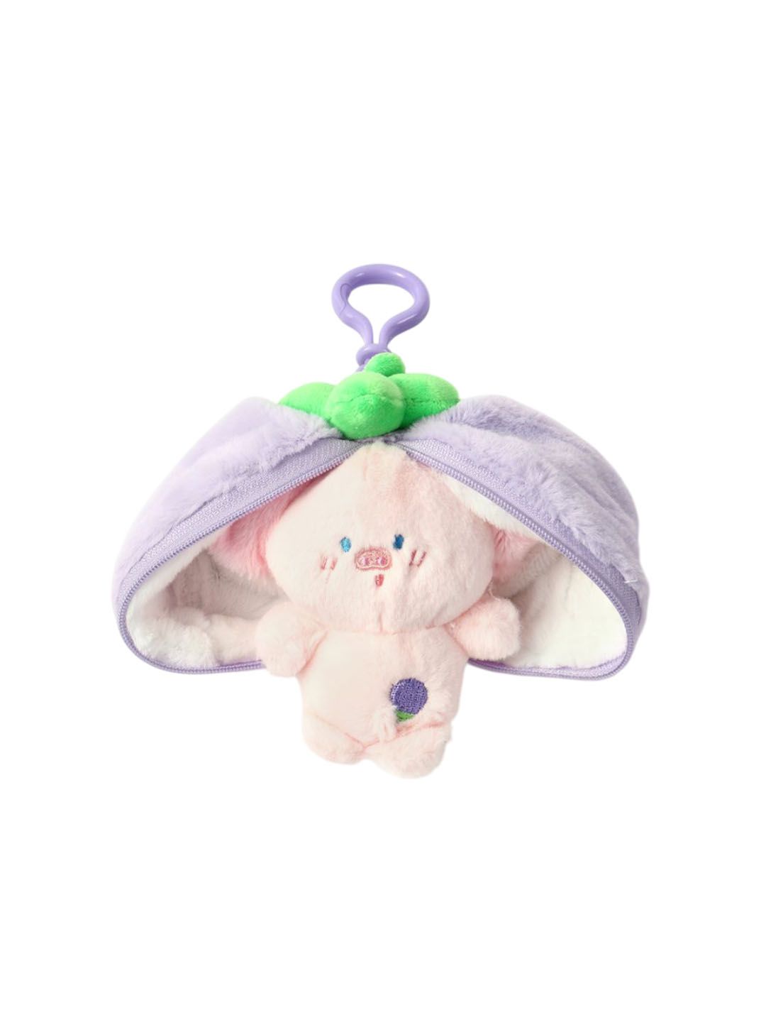 SALTY Mini Furry Zipper Pouch Bag Charm