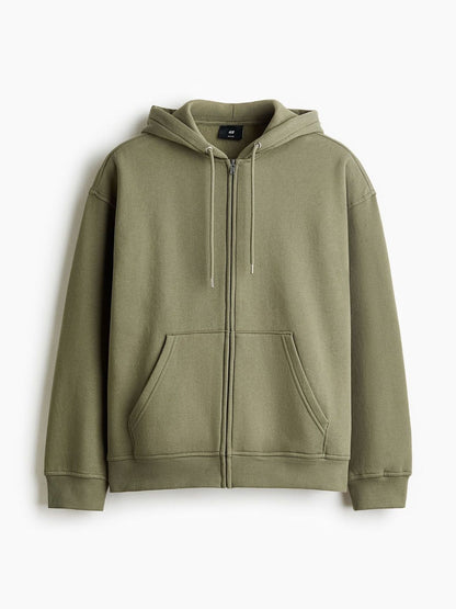 Loose  Fit Zip-Through Hoodie