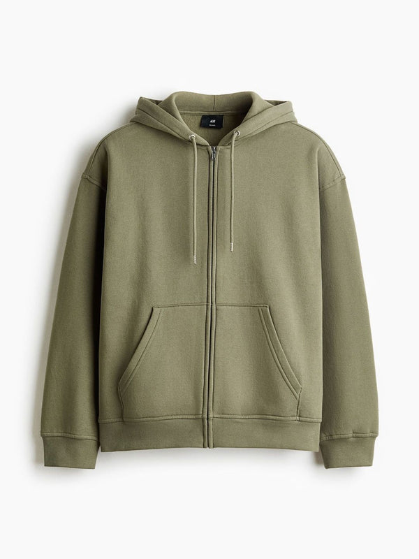 Loose  Fit Zip-Through Hoodie