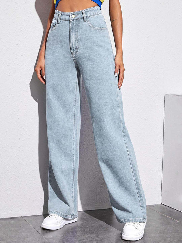 Women Straight Fit High-Rise Jeans