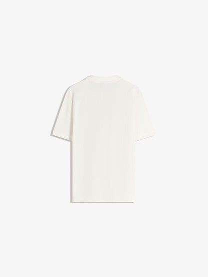 Embroidered structured short sleeve polo shirt