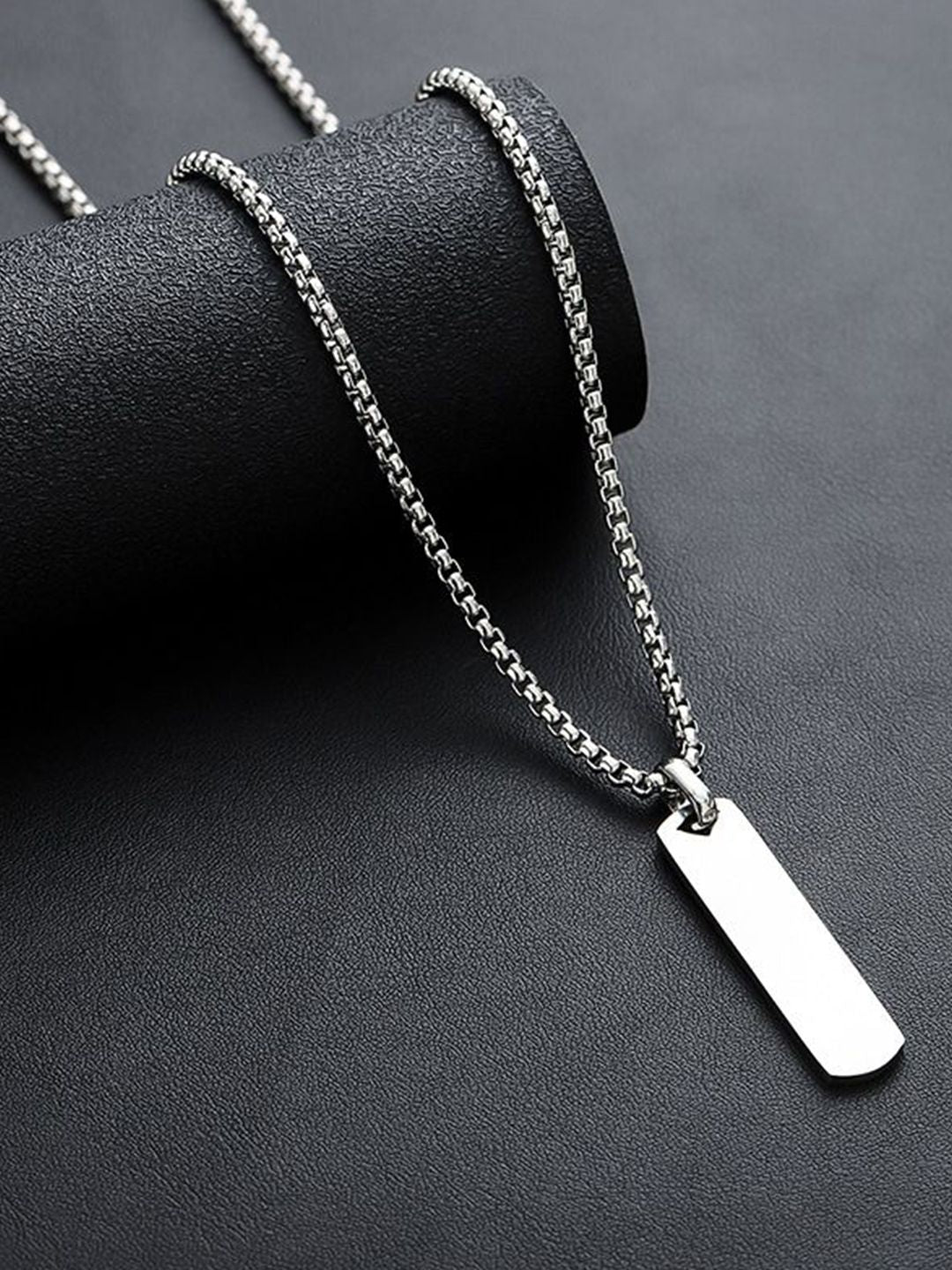 Stainless Steel Silver-Plated Minimal Necklace