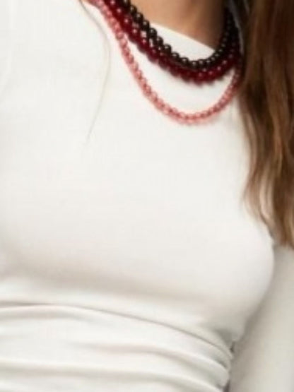 Long sleeve asymmetric T-shirt