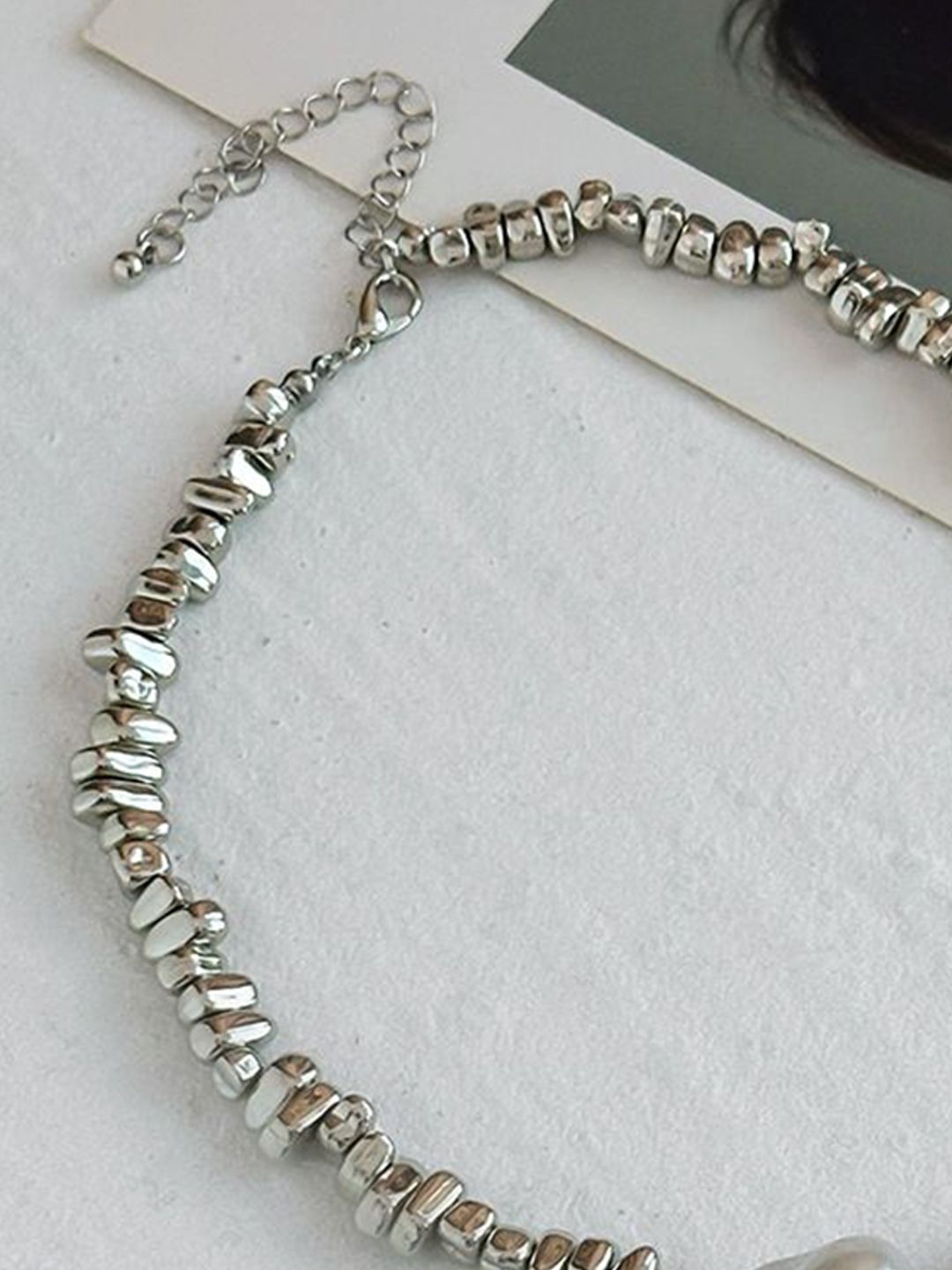 Silver-Plated Enamelled Necklace