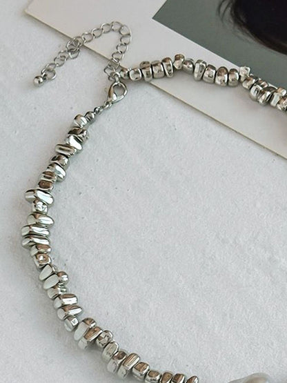 Silver-Plated Enamelled Necklace