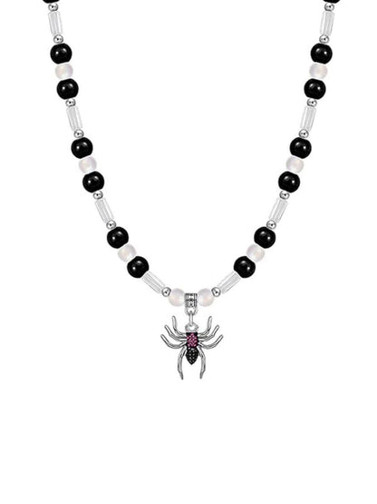 SALTY Cursed Spider Beaded Necklace