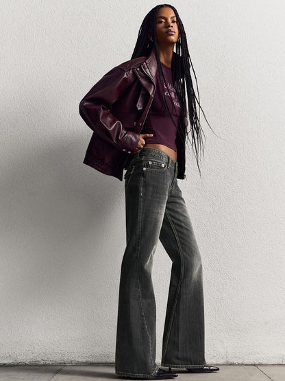 Pure Cotton Flared Baggy Jeans