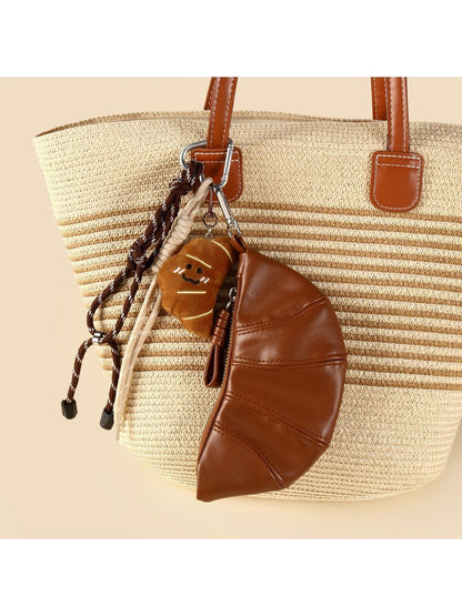 SALTY Croissant With Mini Pouch Bag Charm