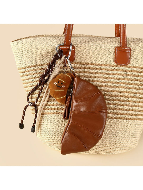 SALTY Croissant With Mini Pouch Bag Charm
