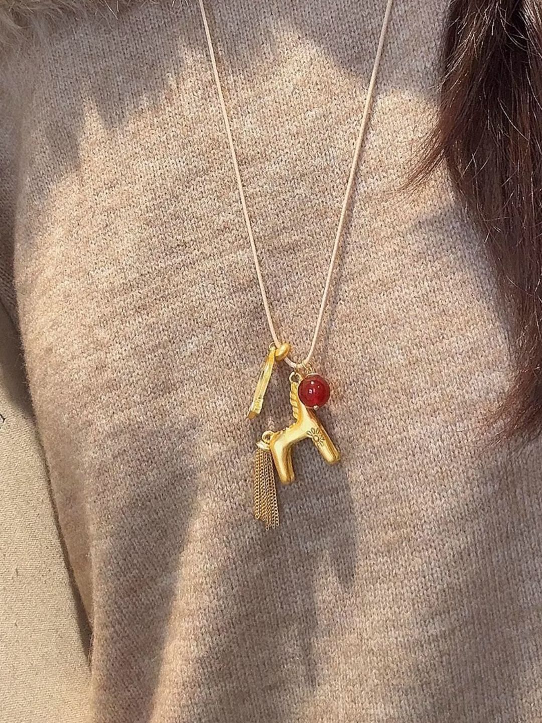 Gold-Plated Enamelled Necklace