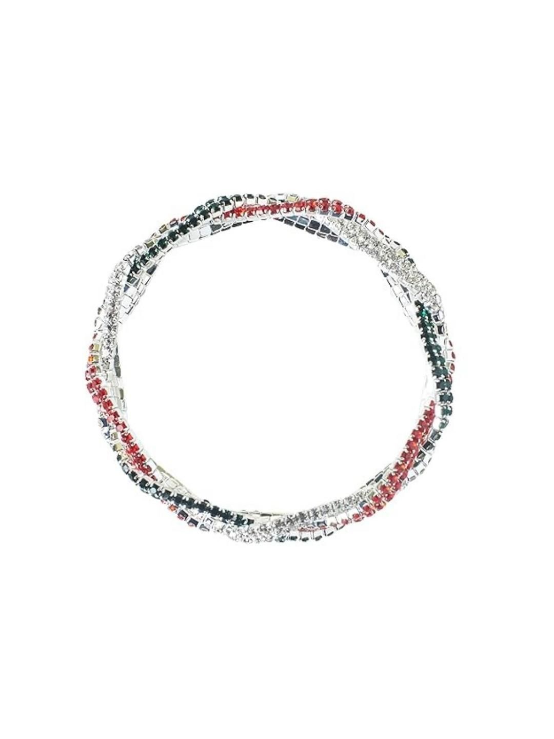 SALTY Royal Regalia Women Artificial Stones Studded Stretchable Elasticated Bracelet