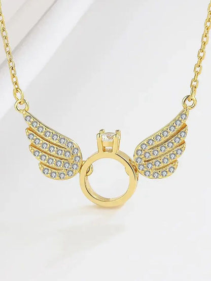SALTY Pack of 2 Women Angel Wings Necklace - Gold