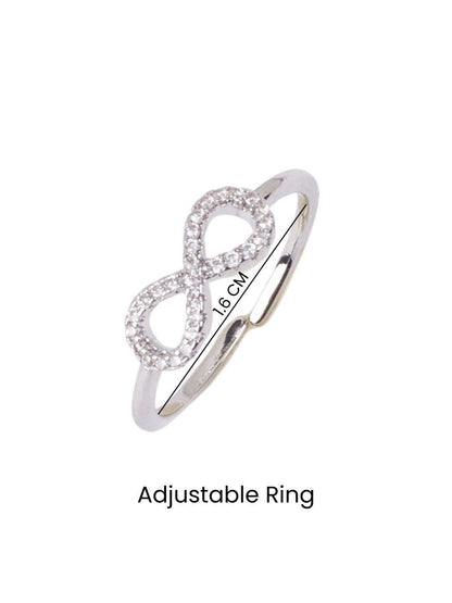 SALTY Artificial Stones Studded Finger Ring