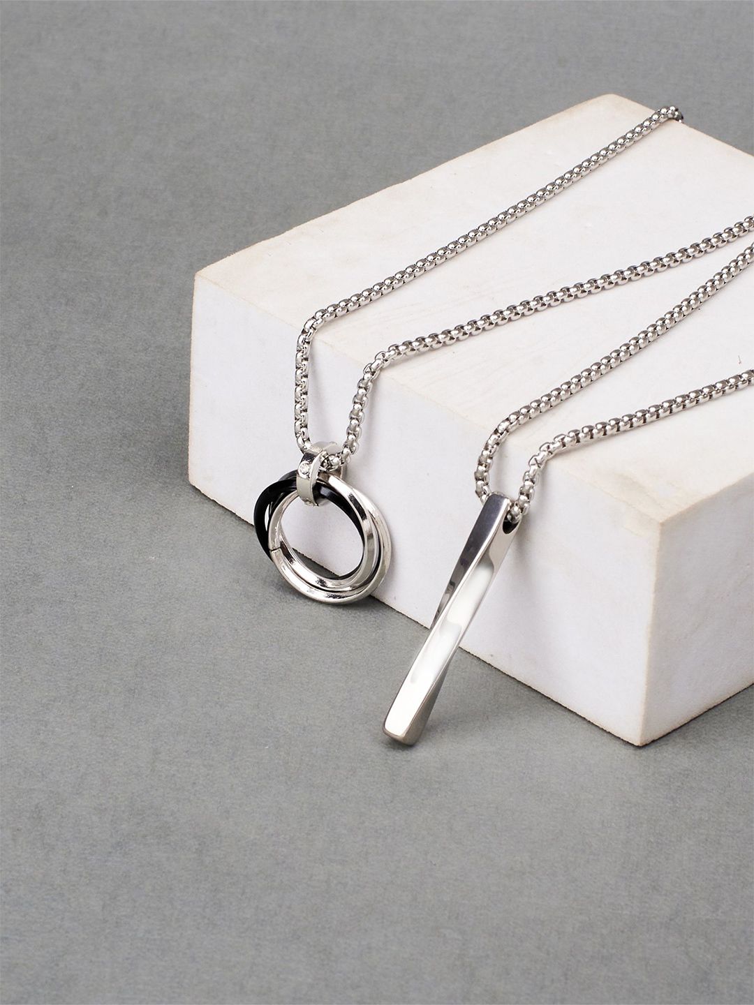 SALTY Set Of 2 Men Rocky & Collier Pendant Chains