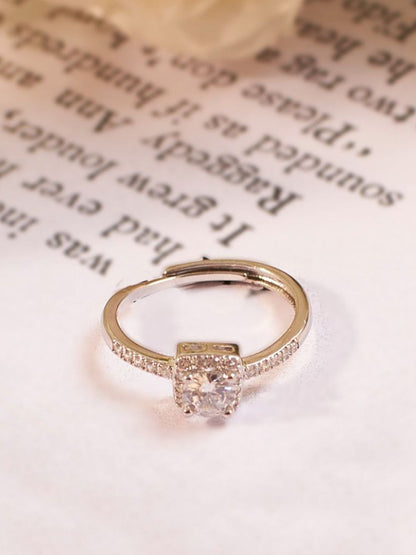 SALTY Cora Solitaire Silver-Plated Finger Ring