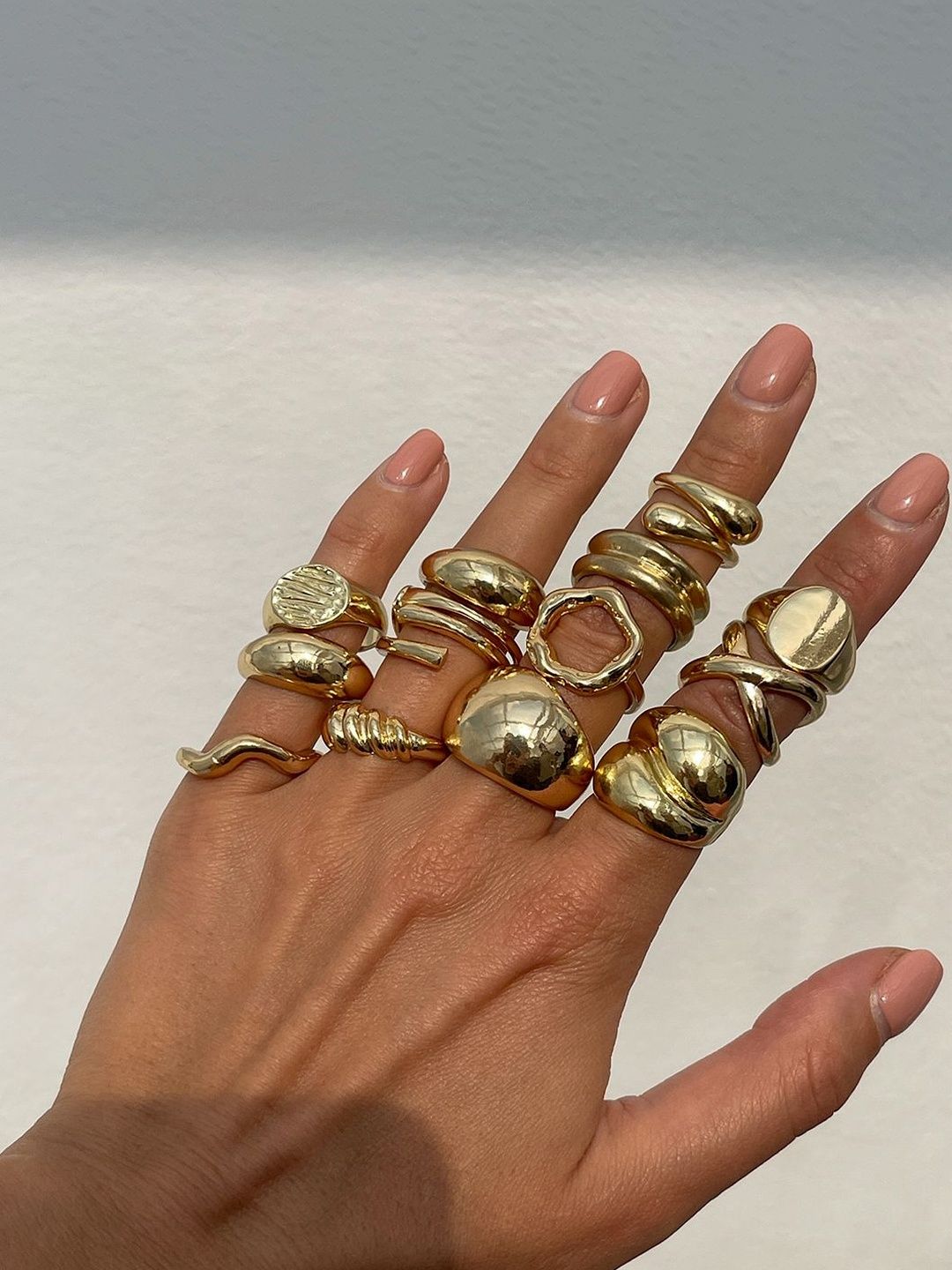 Set Of 13 Silver-Plated Finger Ring