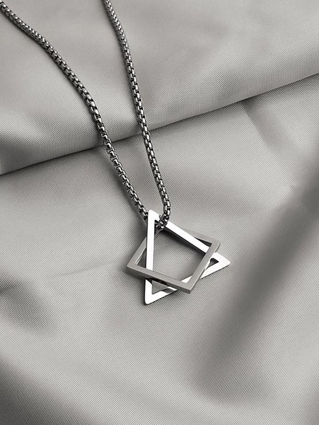 Stainless Steel Silver-Plated Minimal Necklace