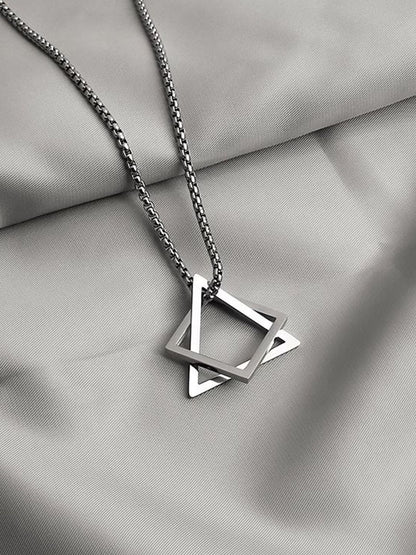 Stainless Steel Silver-Plated Minimal Necklace