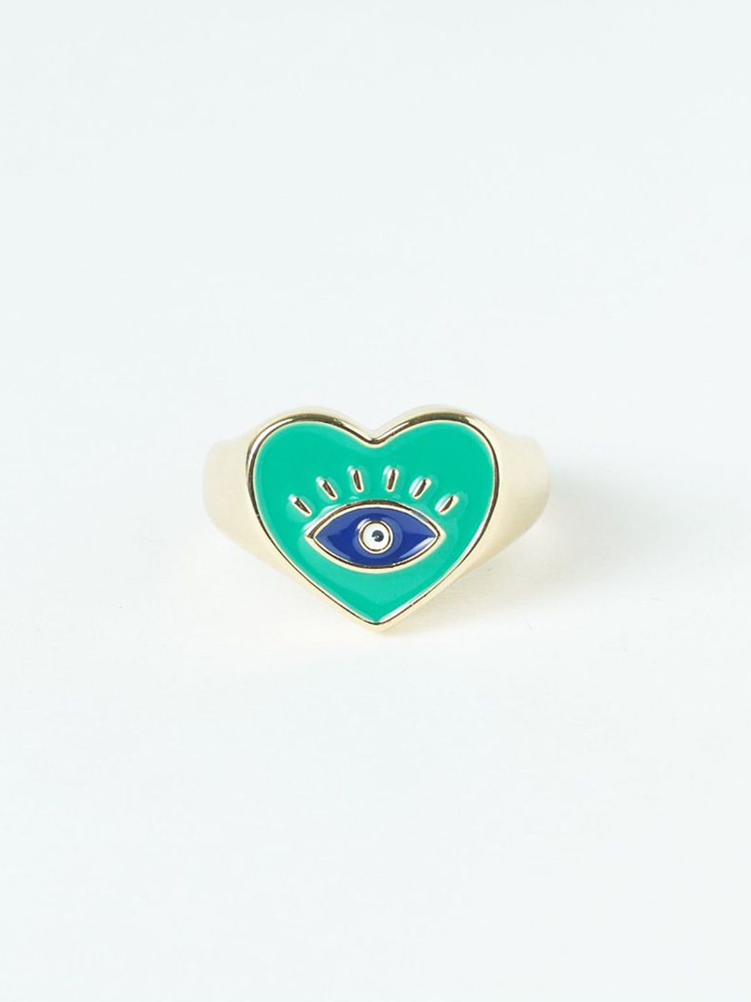 SALTY Pack of 2 Women Bella Evil Eye Love Ring`