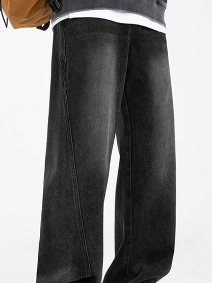 Men Mid-Rise Light Fade Retro Denims Jeans
