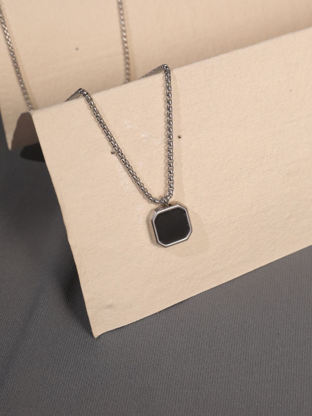 SALTY Midnight Charisma Stainless Steel Neck Chain Pendant for Men & Boys