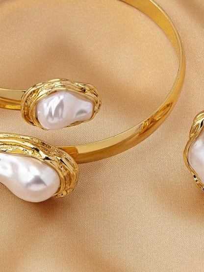 Gold-Plated Stone Studded Jewellery Set