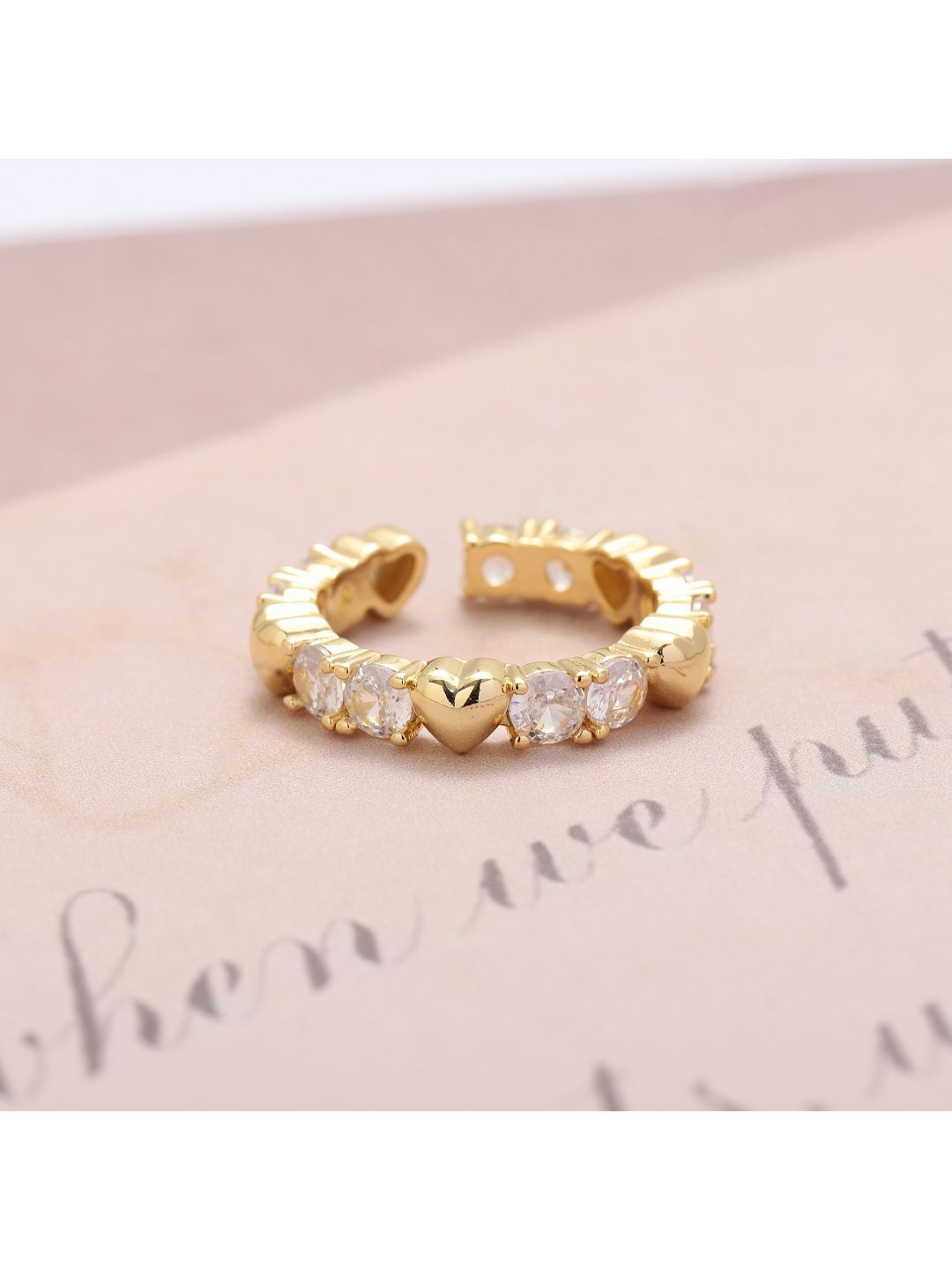 SALTY Women & Girls Auric Gold Finger Ring