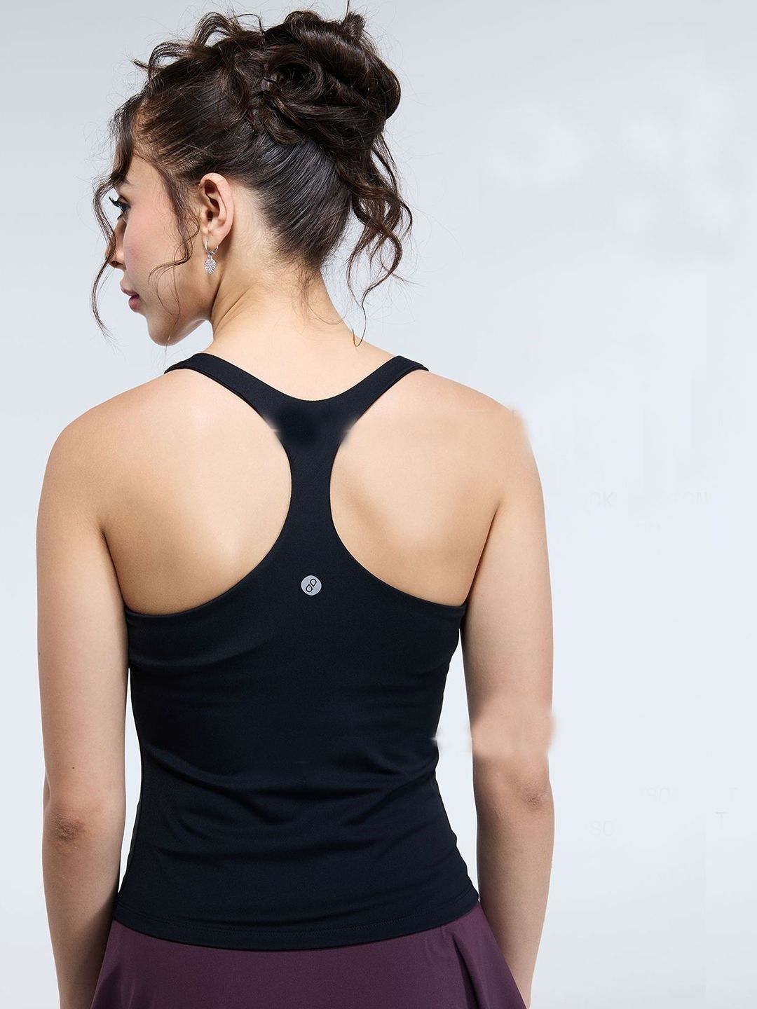 Women Black Racerback Tank