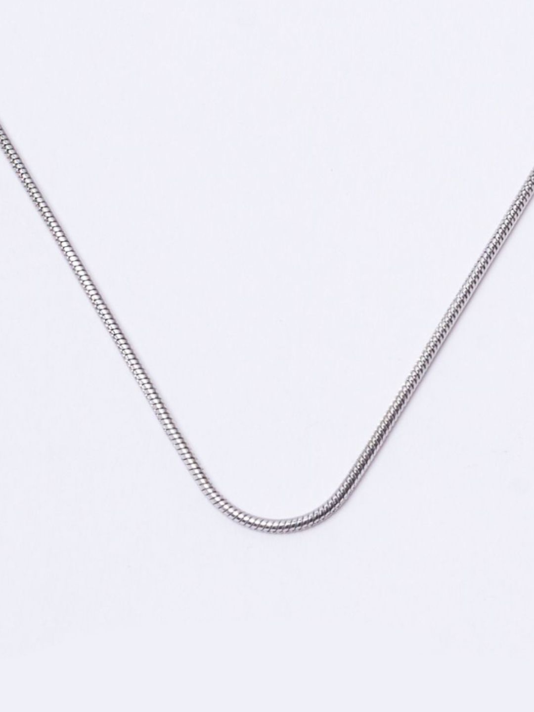 SALTY Pack of 2 Men Round Snake Silver Chain