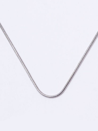 SALTY Pack of 2 Men Round Snake Silver Chain