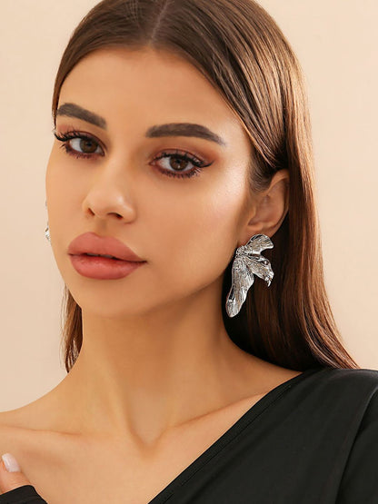 Leaf Shaped Studs Earrings
