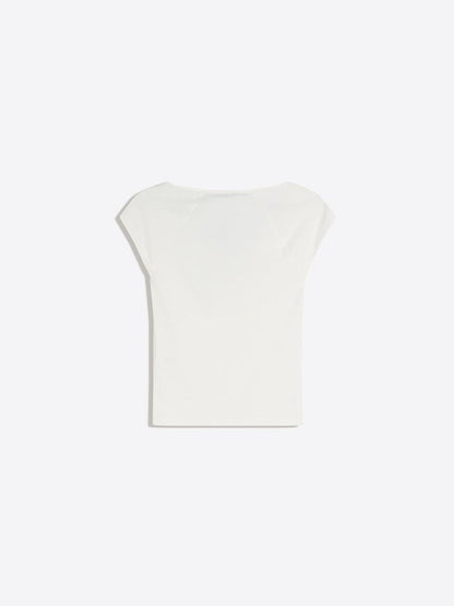 Gathered short sleeve T-shirt