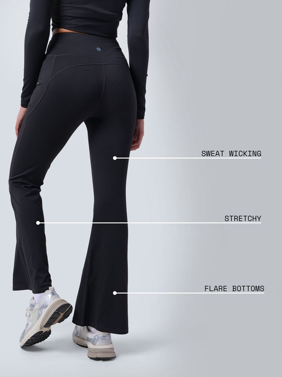 Black Petite Sculpt Bootcut Leggings