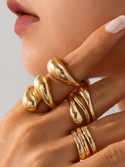 Set of 4 Gold-Plated Finger Ring