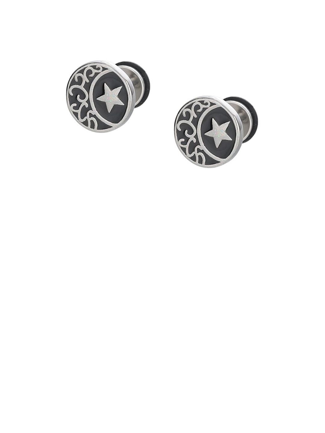 Stainless Steel Silver Plated Circular Shaped Studs