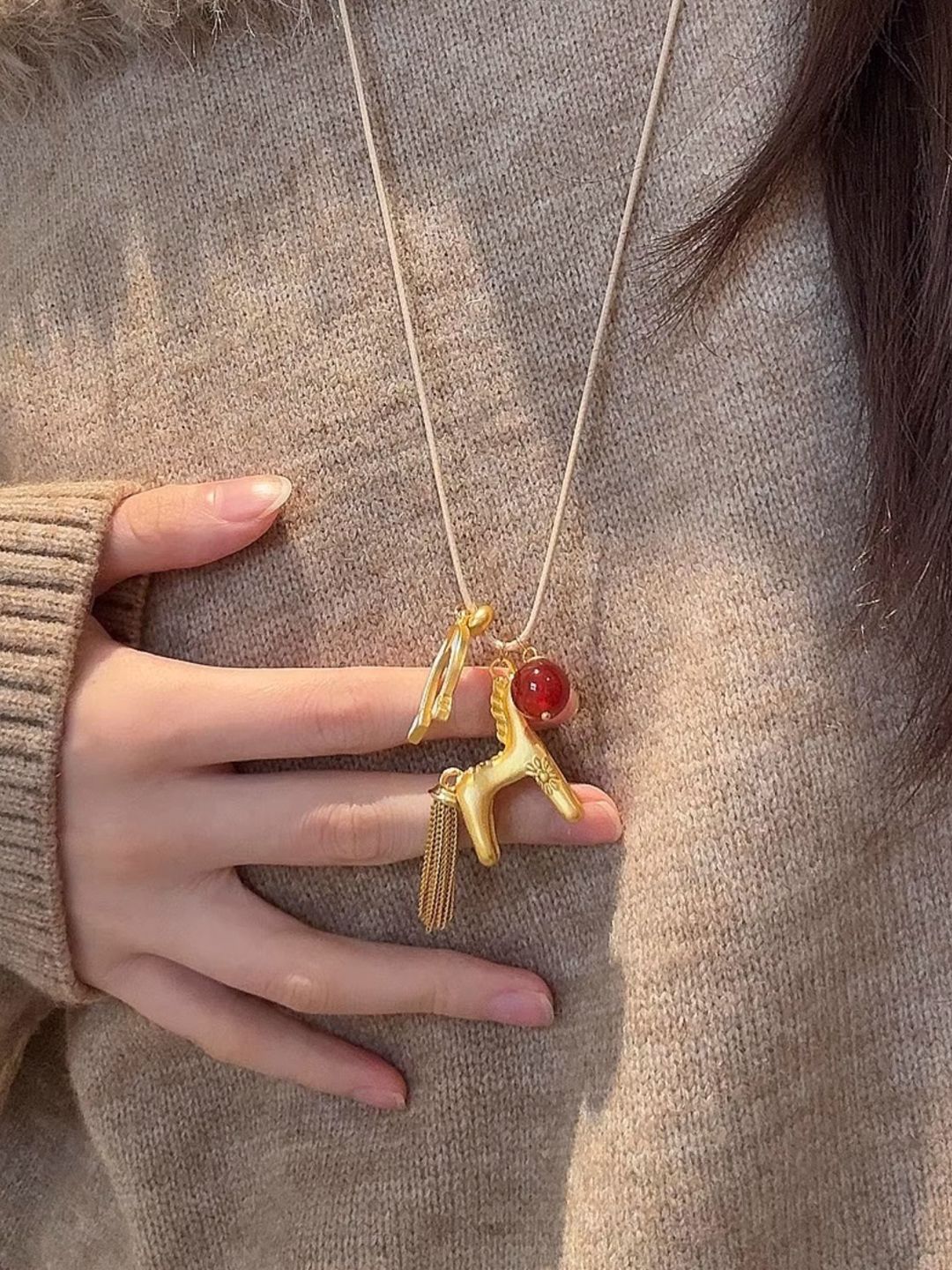 Gold-Plated Enamelled Necklace