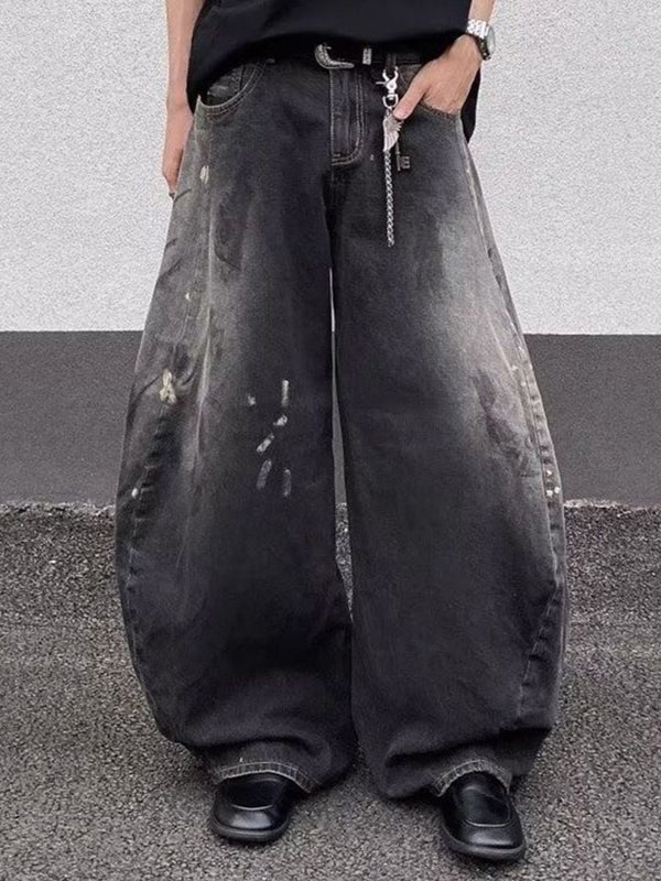 Men Baggy Mid-Rise Light Fade Jeans