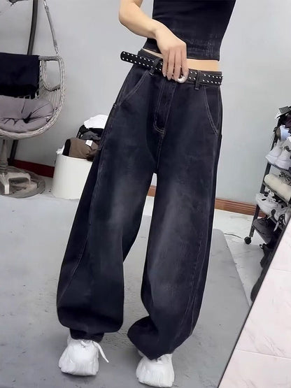 Women Wide Leg Mid-Rise Light Fade Jeans