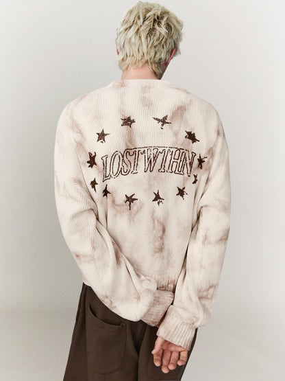 Printed round neck jumper