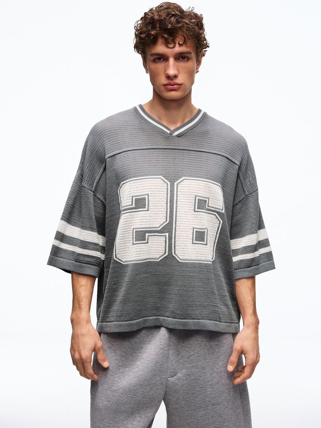 Short sleeve sport print T-shirt