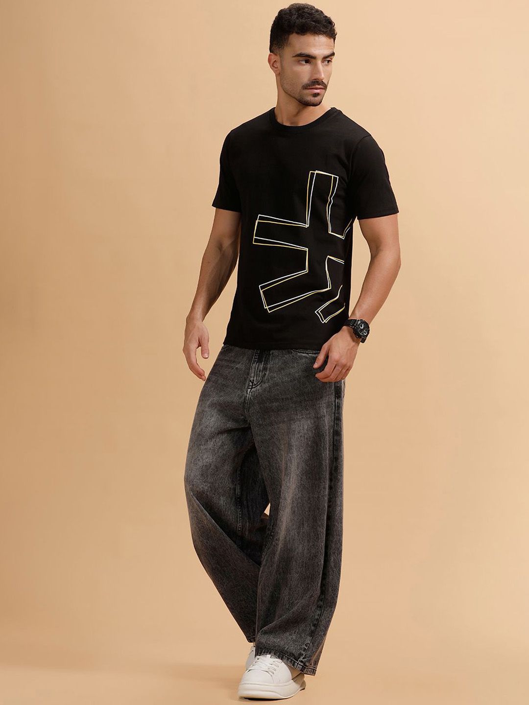 Men Comfort Mid-Rise Light Fade Pure Cotton Jeans