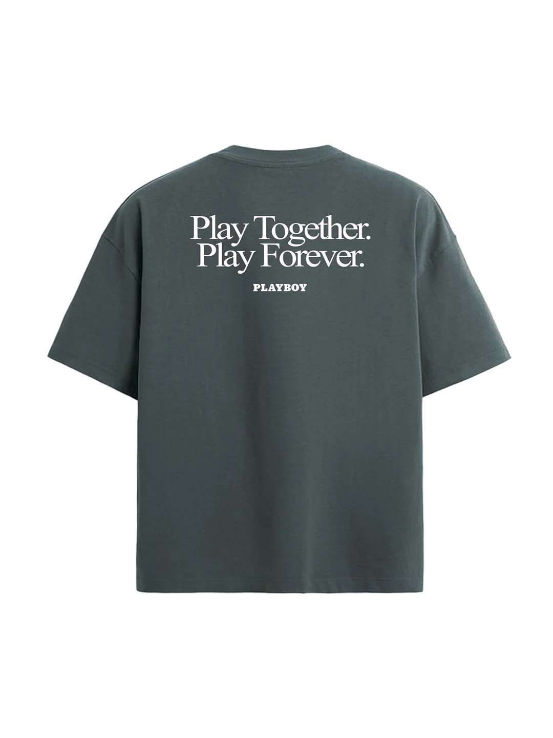 Men Typography Printed Round Neck Cotton Oversized T-shirt