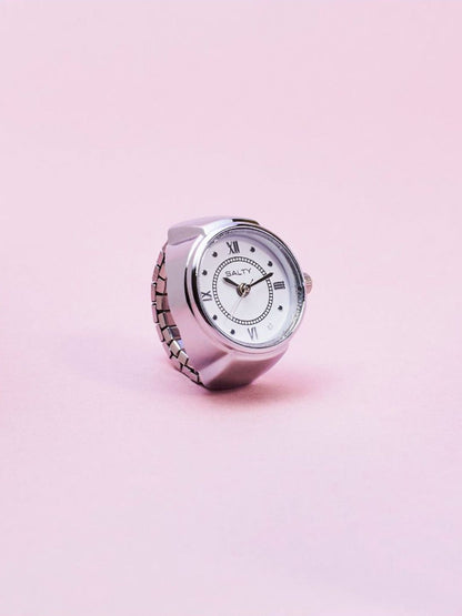 SALTY Pack of 2 Women Girl Boss SALTY Pack of 2 Watch Ring - Silver