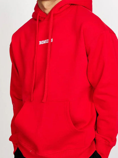 Men Red Signature Oversized Heavyweight Hoodie