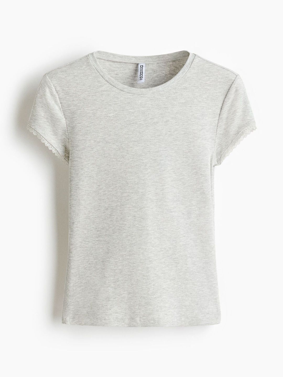 Lace-Trimmed Viscose T-Shirt