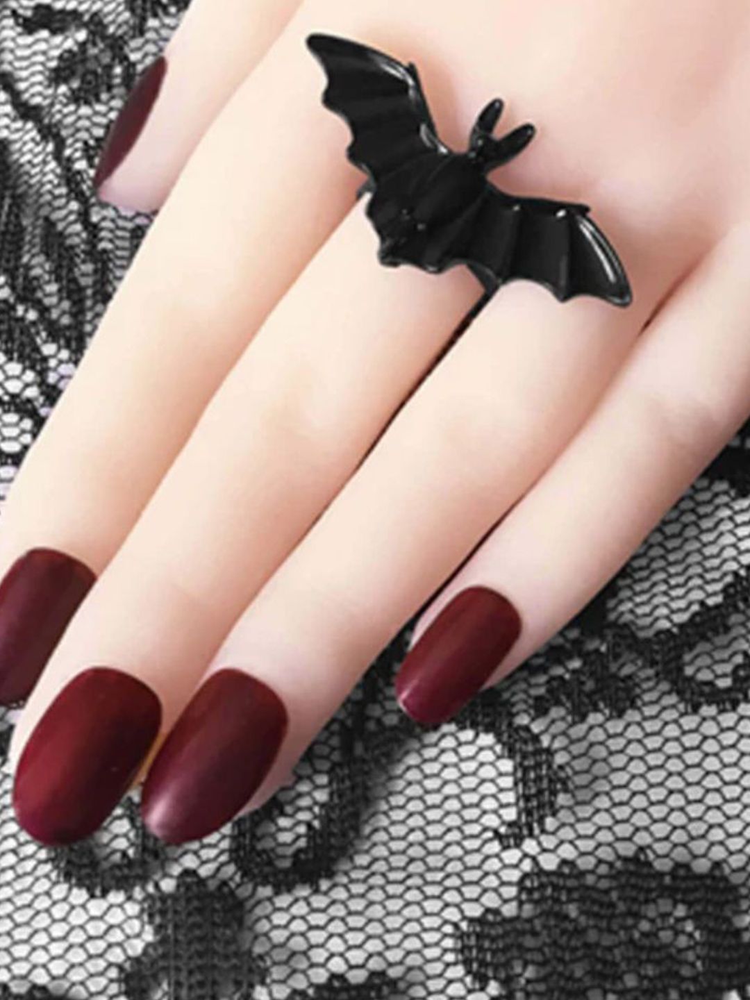 SALTY Set Of 2 Vampire Flight & Spooky Bat Rings
